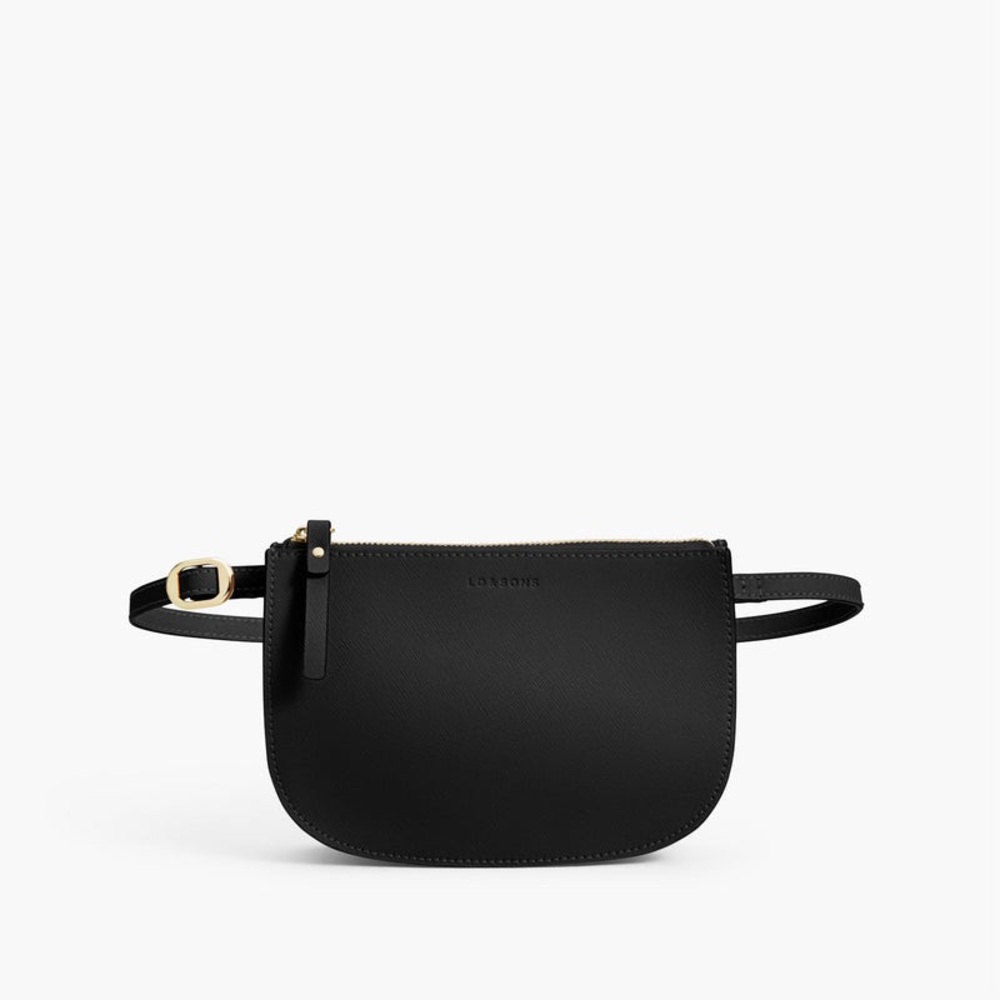 Lo & Sons Waverley 2 in Saffiano Black Leather